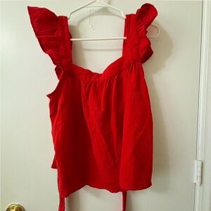 H&M Red Top with Ties